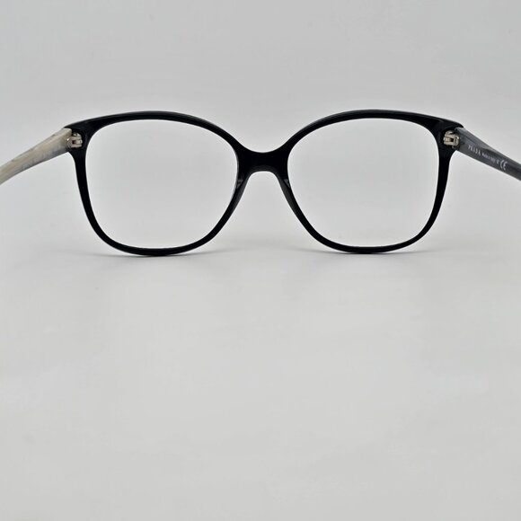 Prada SPR 01O 307-5S0 Black Grey Stripe Cat Eye Sunglasses Frame Italy 55-17-140 - Picture 4 of 14